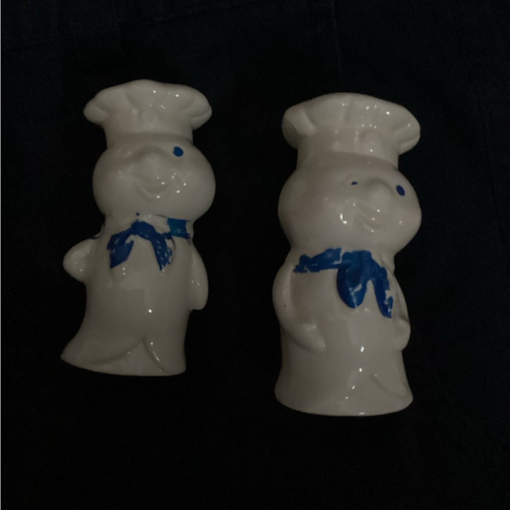 Vintage Ceramic Pillsbury Dough Boy Salt & Pepper Shakers